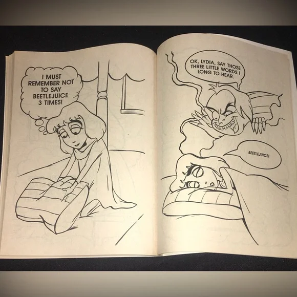 RARE 90s Coloring Book Beetlejuice Vintage - Picture 9 of 16